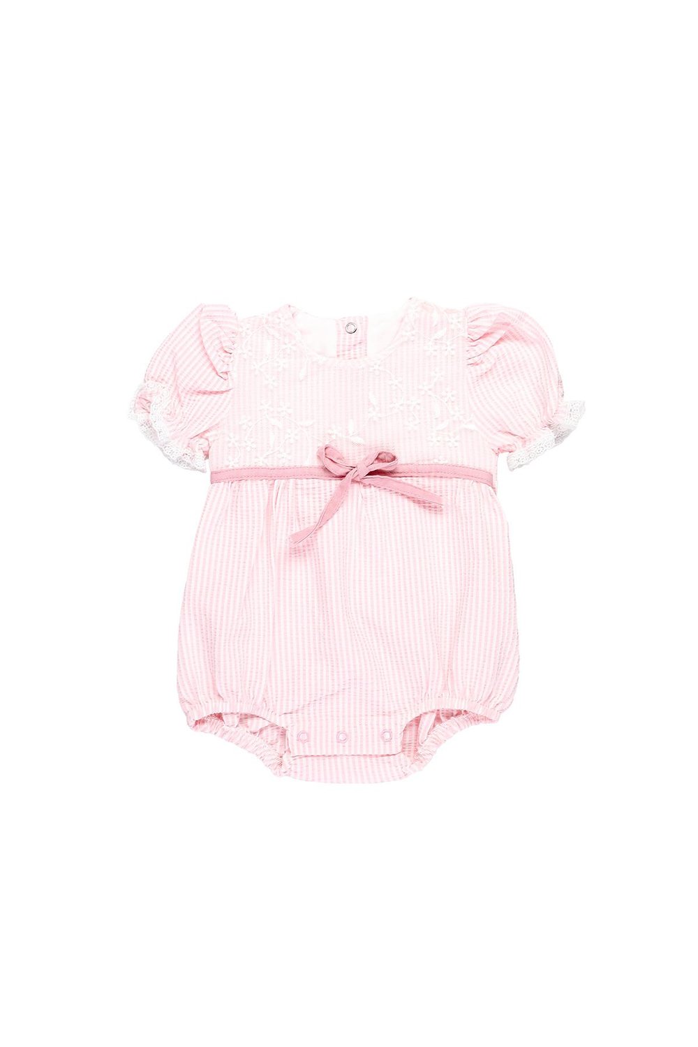 Mimbo Kids Kız Bebek Gofreli Kumaş Biyeli Slim Tulum