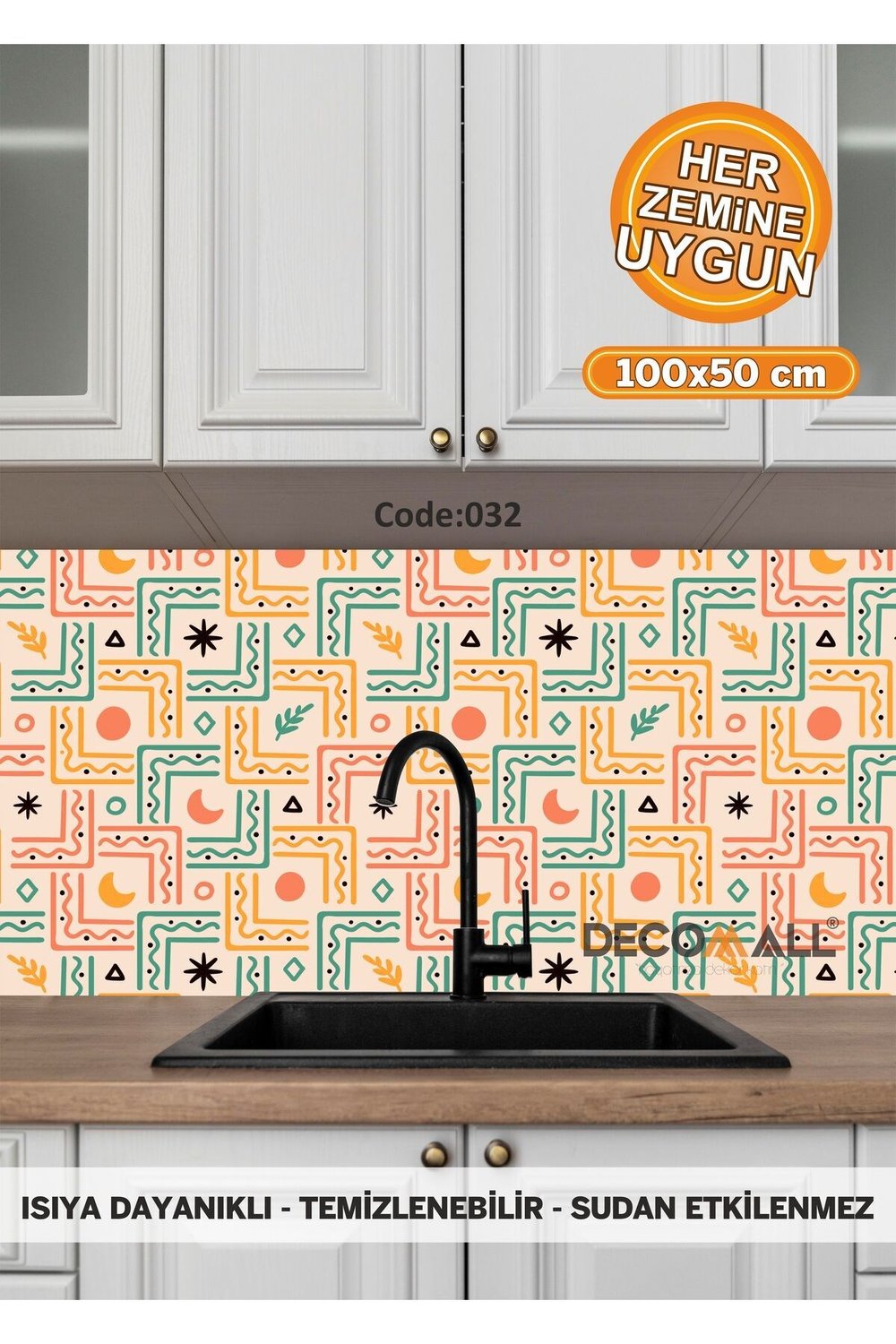 32 Code YAPIŞKANLI DESENLİ FOLYO DUVAR DOLAP MUTFAK TEZGAH ARASI FOLYO KAPLAMA(50x100cm)