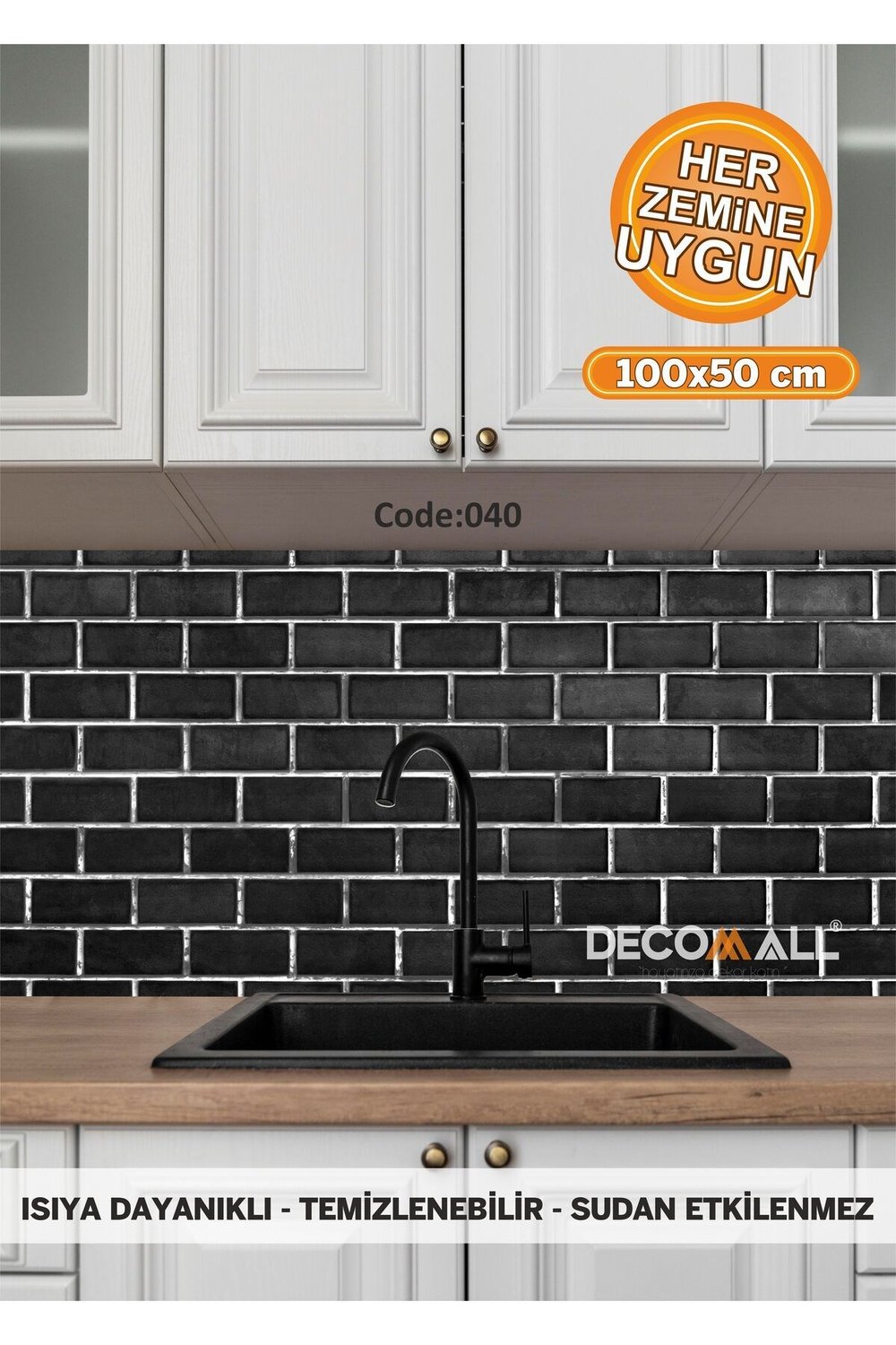 40 Code YAPIŞKANLI DESENLİ FOLYO DUVAR DOLAP MUTFAK TEZGAH ARASI FOLYO KAPLAMA(50x100cm)