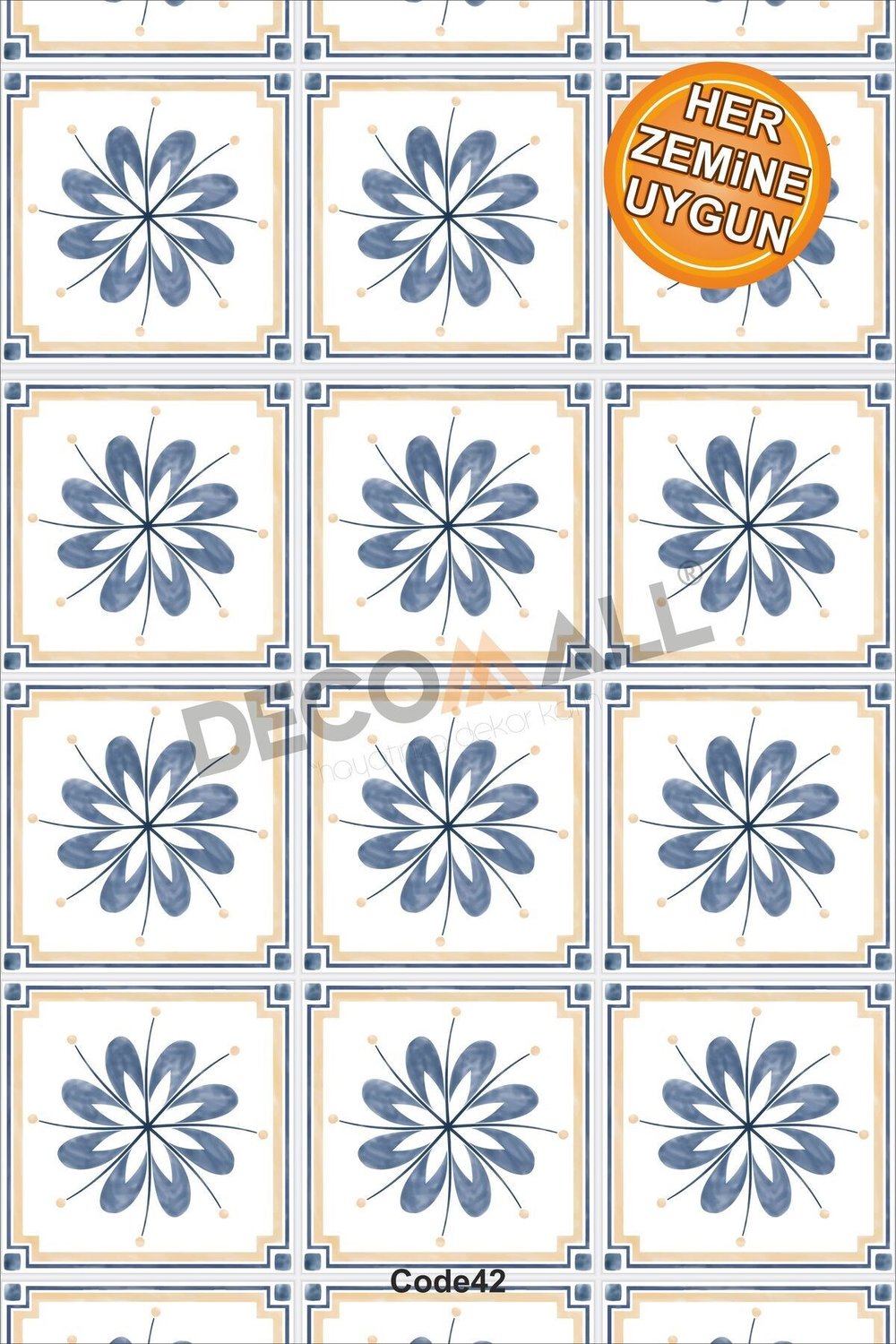 42 Code YAPIŞKANLI DESENLİ FOLYO DUVAR DOLAP MUTFAK TEZGAH ARASI FOLYO KAPLAMA(50x100cm)