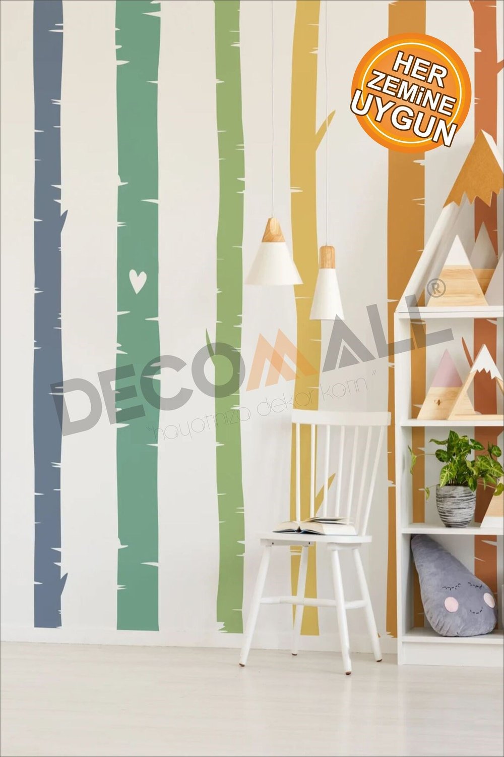 DS-25 BOHEM KEMER MİNİMALİST PİNTEREST GÖKKUŞAĞI ÇOCUK ODASI DUVAR STİCKERİ KENDİNDEN YAPIŞKANLI