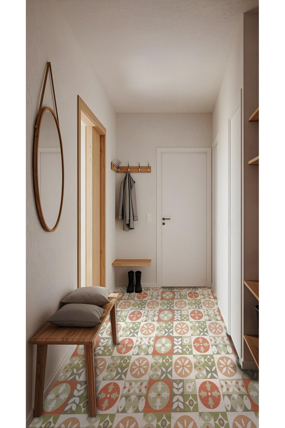 K-30 Kendinden Yapışkanlı FOLYO Suya Dayanıklı Mutfak Banyo Zemin Kaplama 30x30cm (Laminasyonlu)