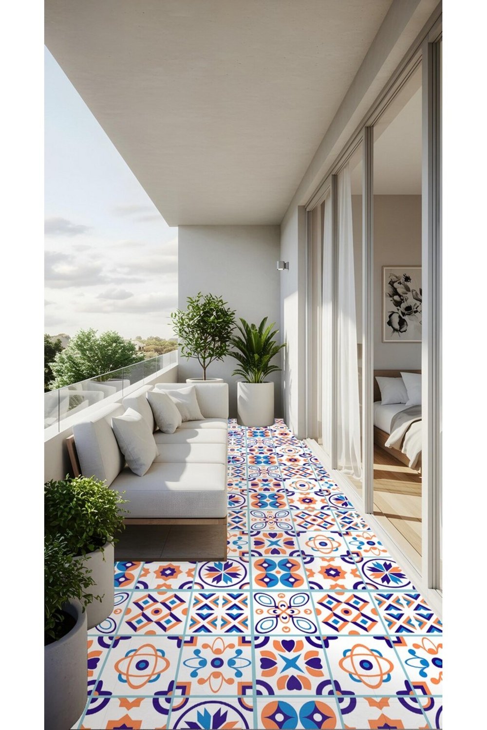 K-34 Kendinden Yapışkanlı FOLYO Suya Dayanıklı Mutfak Banyo Zemin Kaplama 30x30cm(Laminasyonlu)