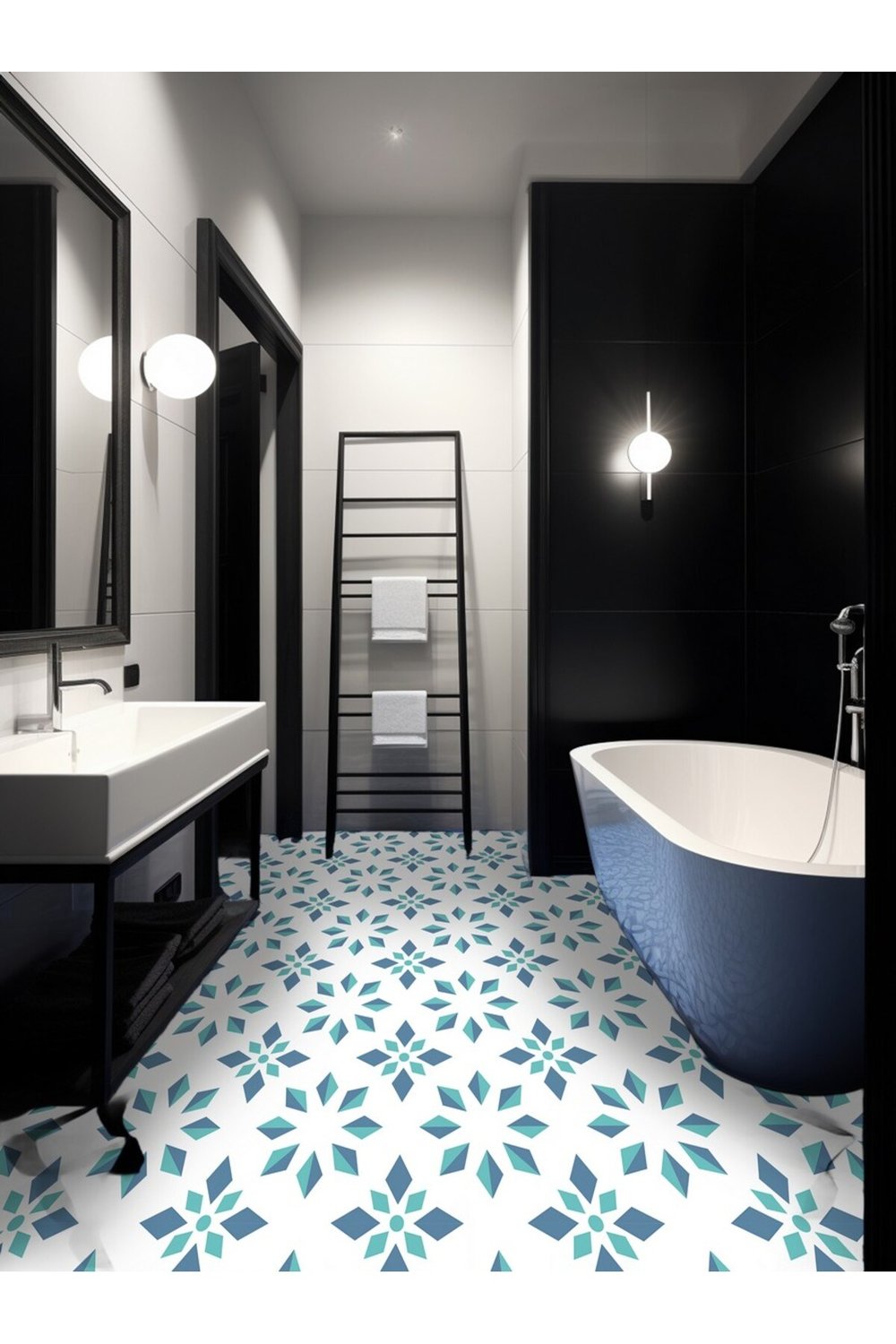K-43 Kendinden Yapışkanlı FOLYO Suya Dayanıklı Mutfak Banyo Zemin Kaplama 30x30cm (Laminasyonlu)