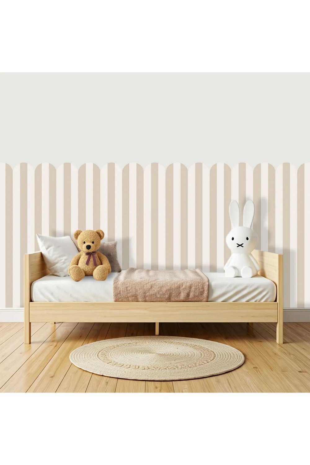 PP-71 Kemerli Çizgili Yarım Duvar Sticker – Bebek & Çocuk Odası Kendinden Yapışkanlı Duvar Dekoru