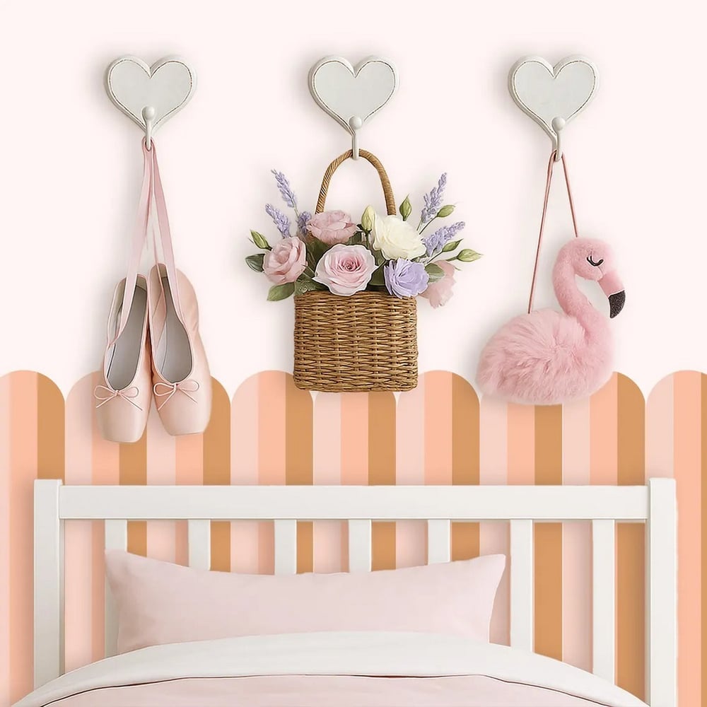 PP-81 Kemerli Çizgili Yarım Duvar Sticker – Bebek & Çocuk Odası Kendinden Yapışkanlı Duvar Dekoru