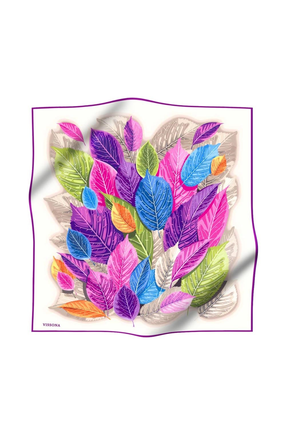 %100 İpek Kadın Desenli Bandana 80x80
