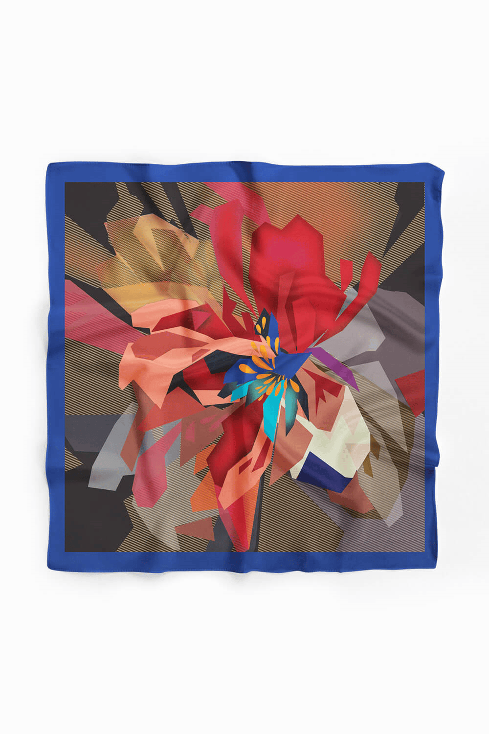 G31 Kadın Egzotik Desenli Bandana 50x50 DG0496-22
