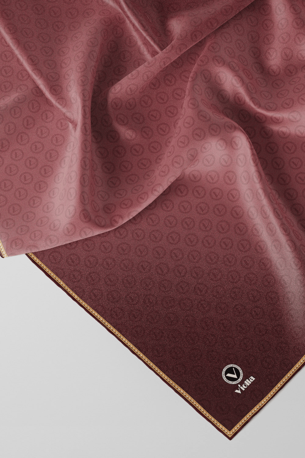 Twill Degradeli Pudra Renkli 90x90 Eşarp (İpek İçermez)