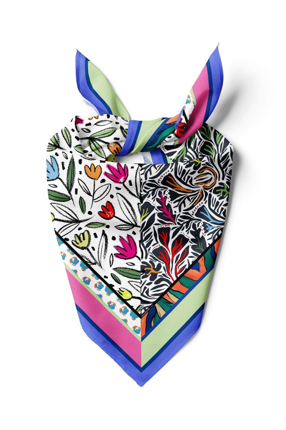 G25 SOYUT MODERN ÇİÇEKLİ BANDANA DG12421