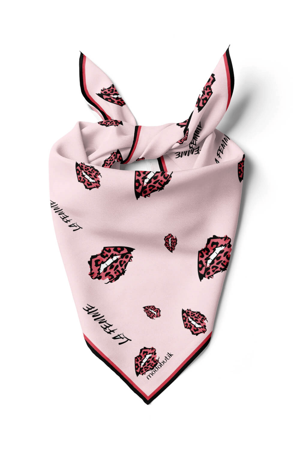 B77 Modabutik Dudak Desenli Bandana