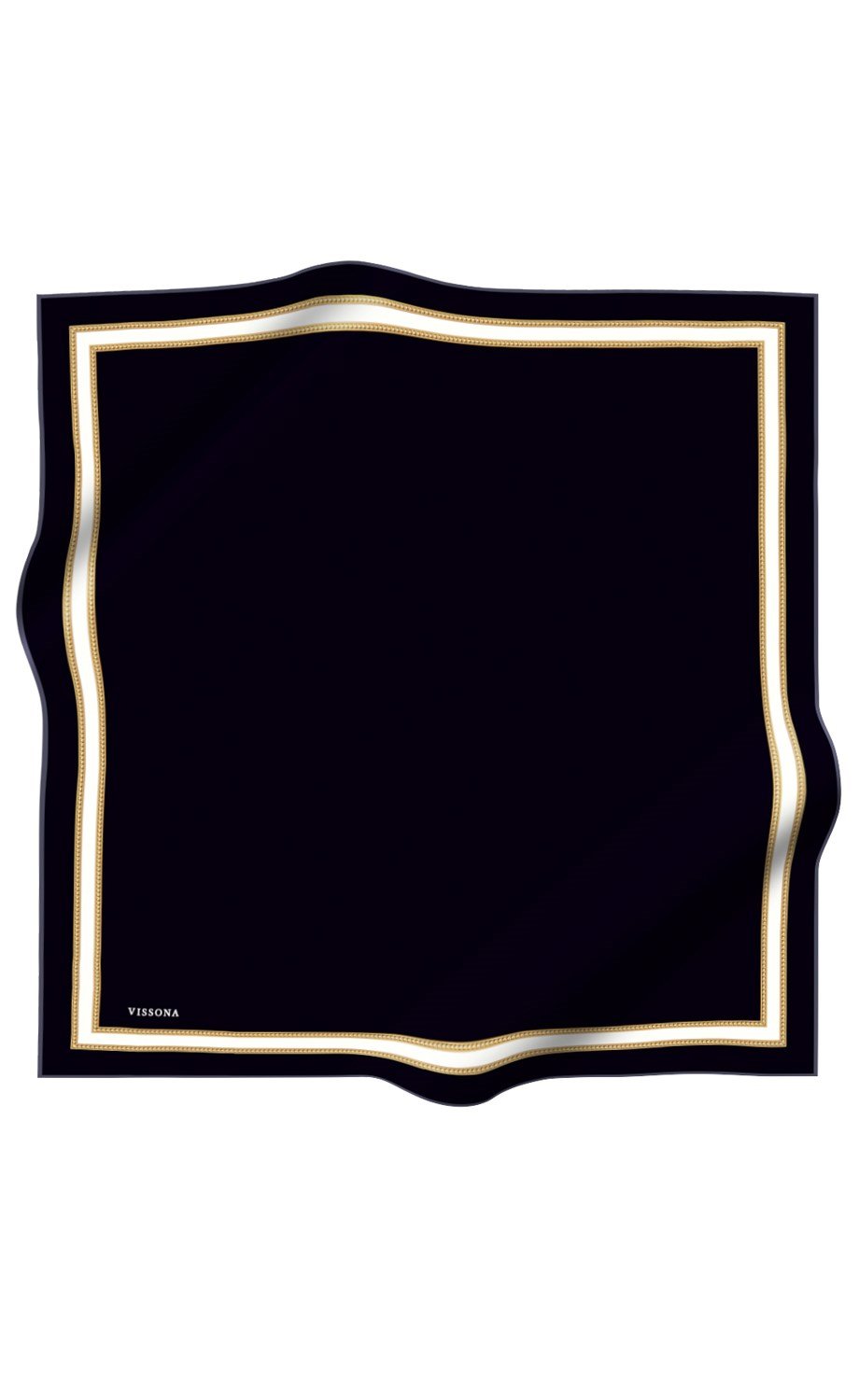% 57 İPEK % 43 VİSKON Twill İpek Dokulu Şerit Desenli Siyah - Kremi Renkli 90x90 Eşarp Dikim Şekli : El Dikişi