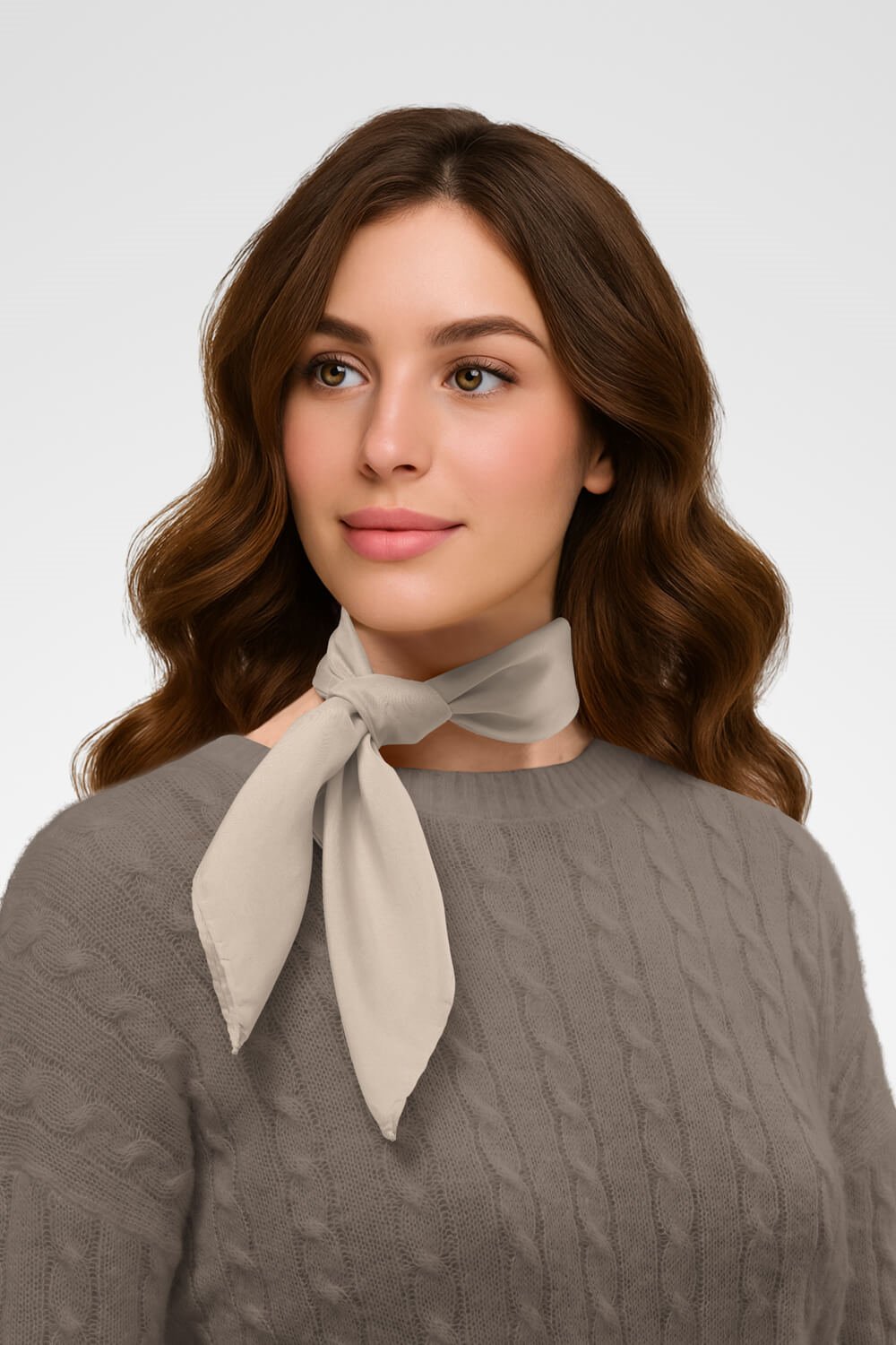 Şifon Bej Bandana