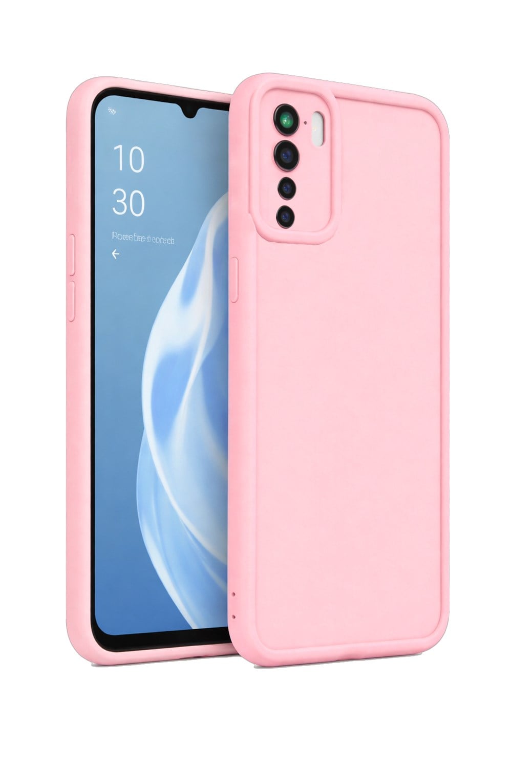 Oppo A91 4G Ve Oppo Reno 3 VE Oppo F15 Uyumlu Kamera Çıkıntılı Mat Silikon Telefon Kılıfı