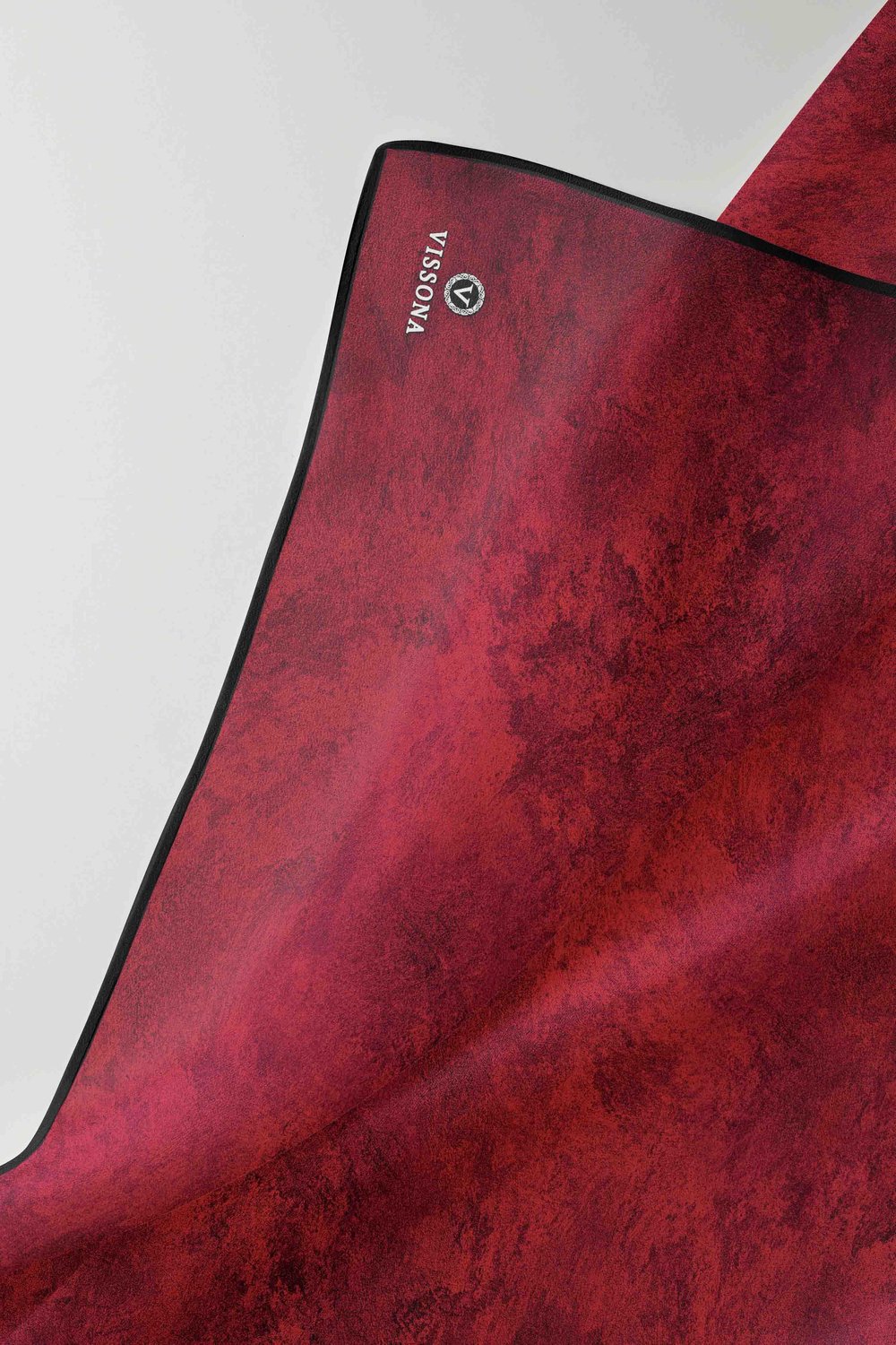 %100 Twill İpek Doku Desenli Bordo Renkli 90x90 Eşarp Dikim Şekli : El Dikişi