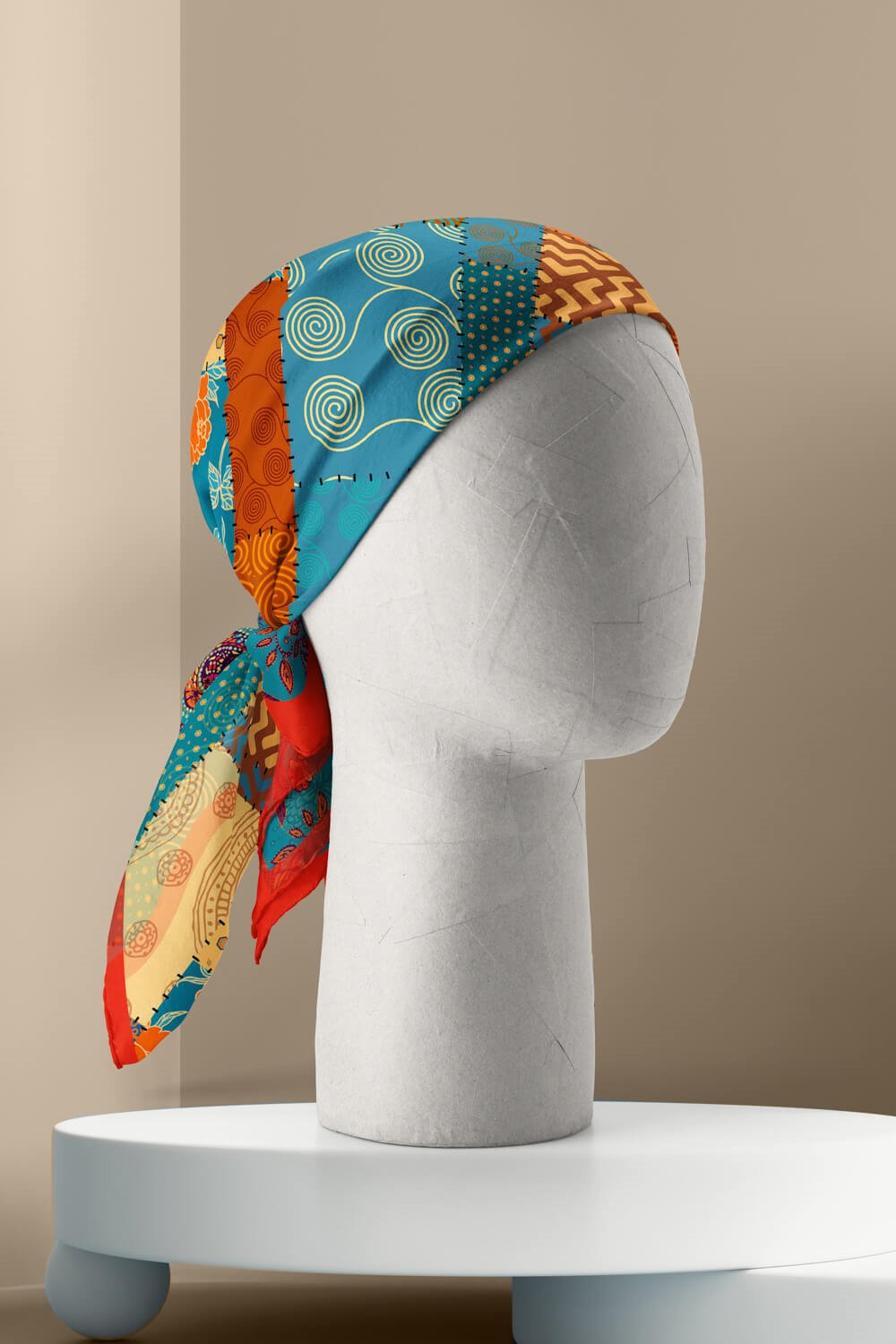 C2 ETNIK ŞALLI BANDANA DG12097