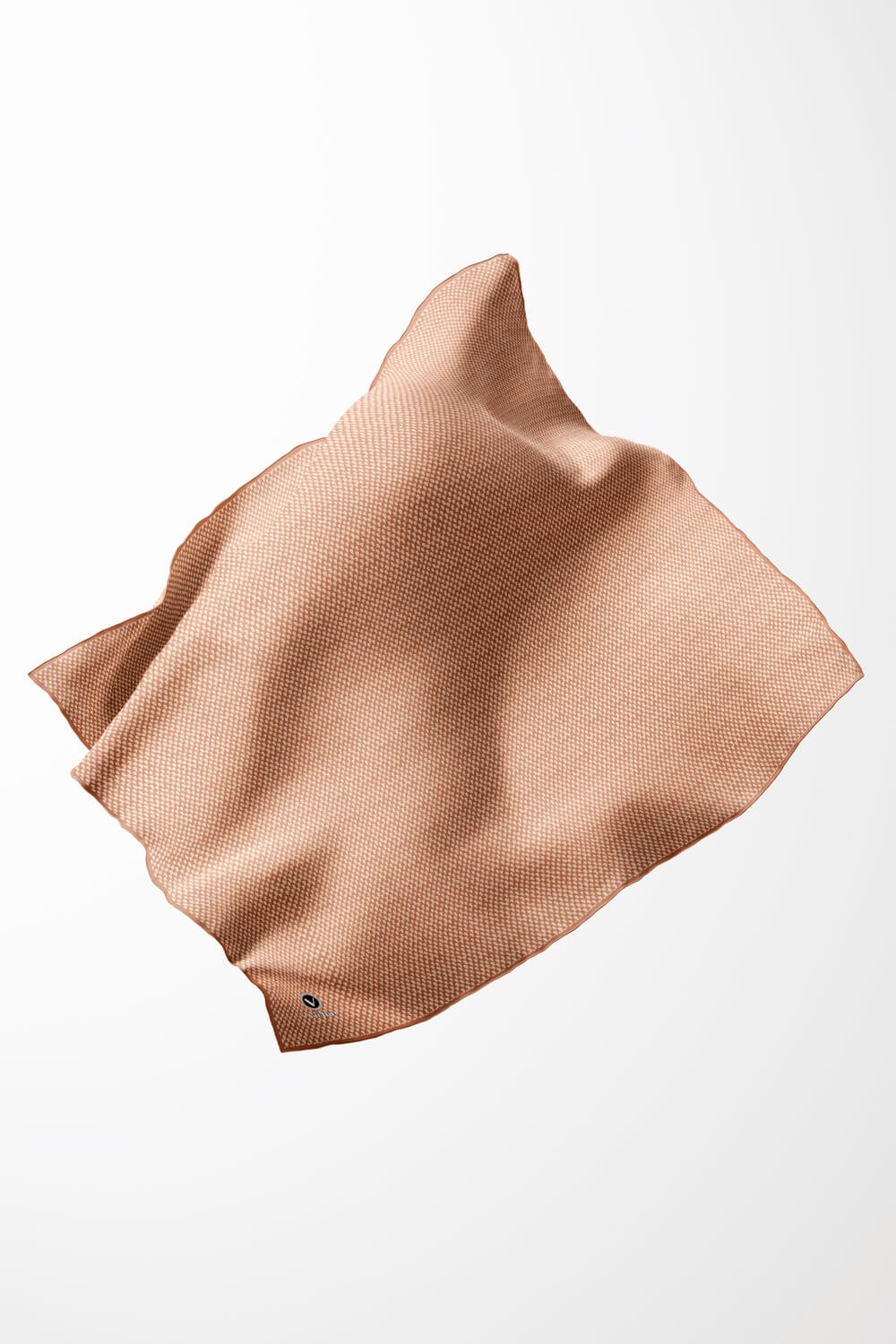 Twill Dokulu Düz Renk Desenli Somon Renkli 90x90 Eşarp (İpek İçermez) Kenar Dikiş Şekli El Dikişli