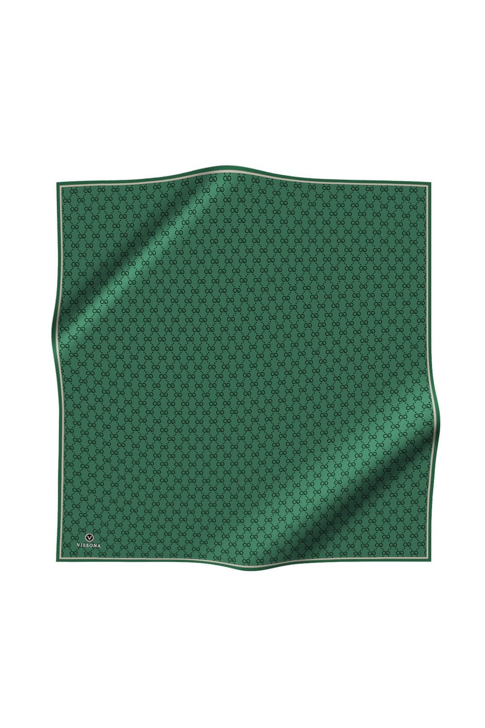 %57 İPEK %43 VİSKON Twill İpek Leopar Desenli Zümrüt Yeşili Renkli 90x90 Eşarp Dikim Şekli : El Dikişi