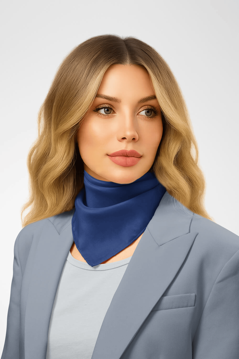 Şifon Saks Bandana