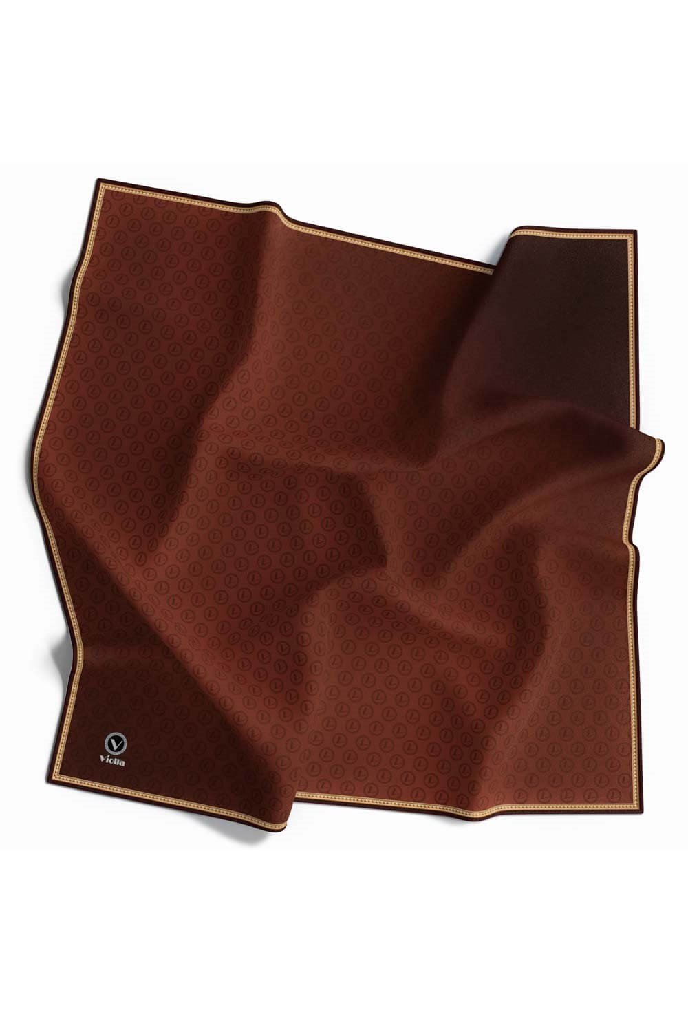 Rayon Degra Desenli Taba Renkli 90x90 Dikim Şekli : El Dikişi Eşarp (İpek İçermez) Kenar Dikiş Şekli El Dikişli