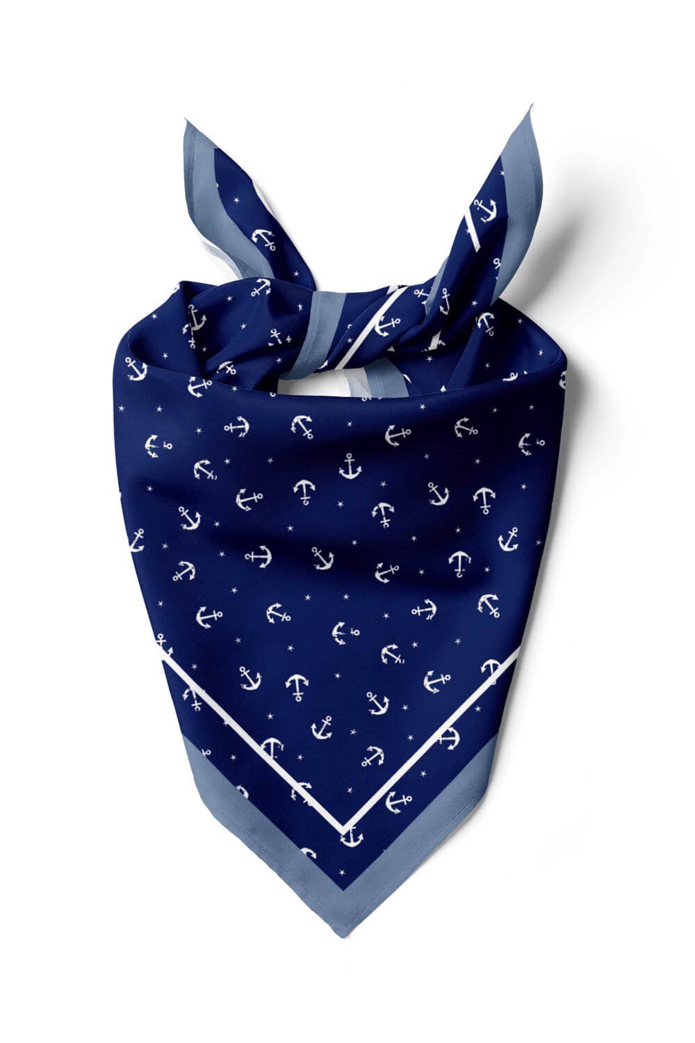H36 Kadın Marinover Desenli 50x50 Bandana HYL DG01239-22
