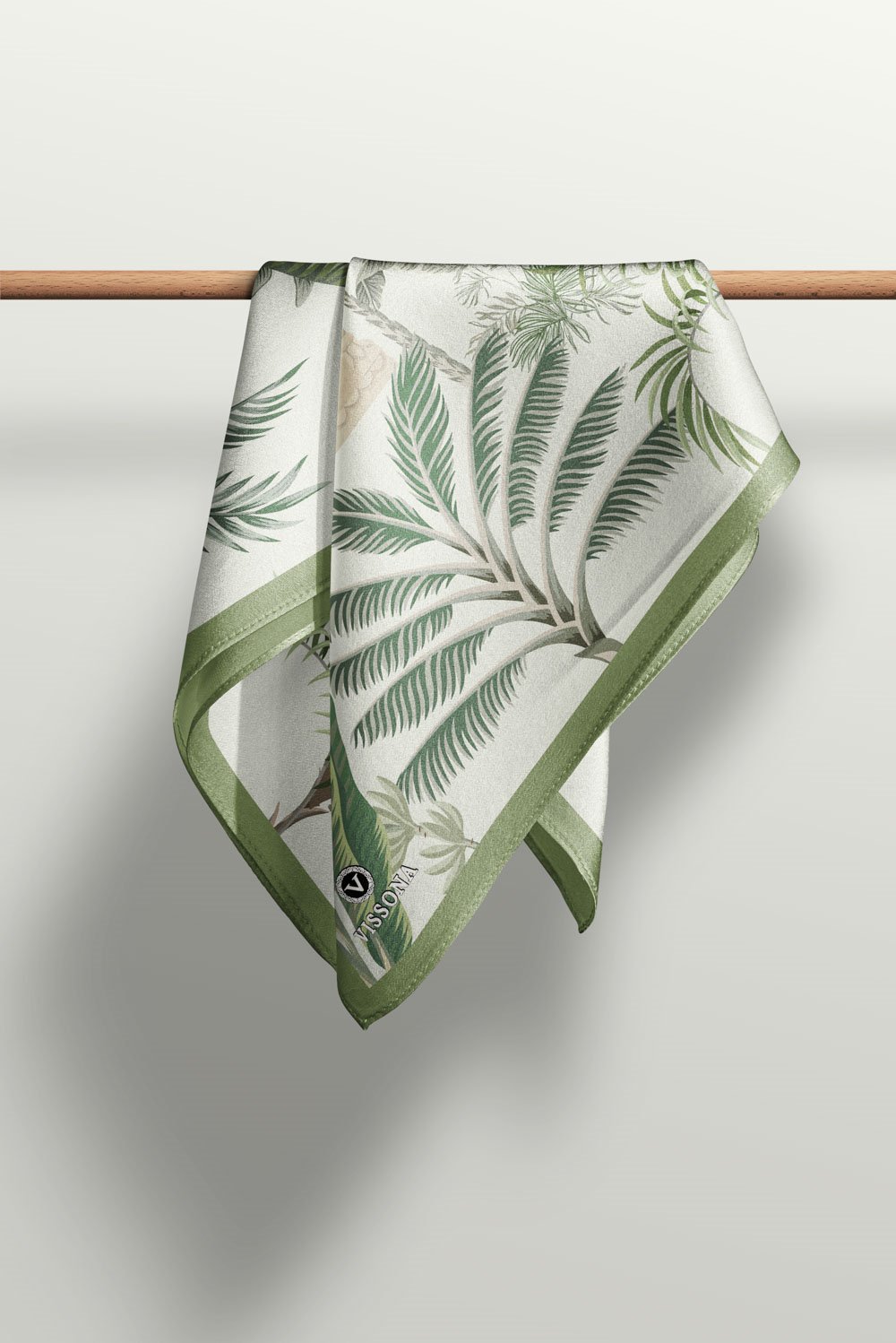 %100 İPEK FİL DESENLİ KADIN BANDANA 50X50
