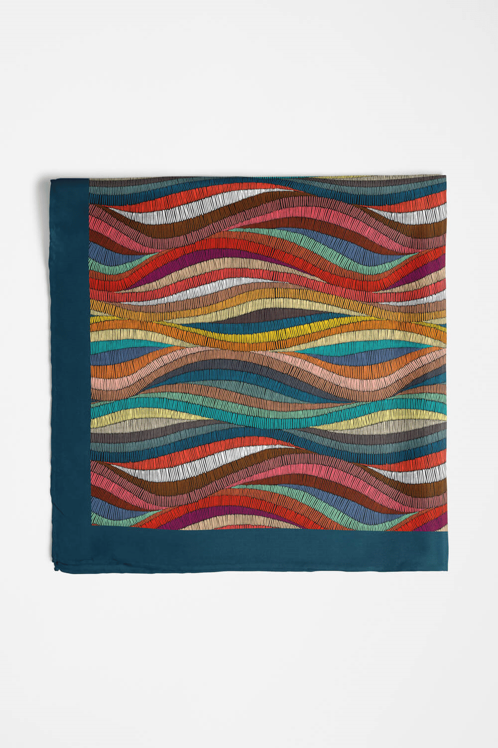 D68 Kadın Çok Renkli Dokuma Desenli 50x50 Bandana DG0413-22