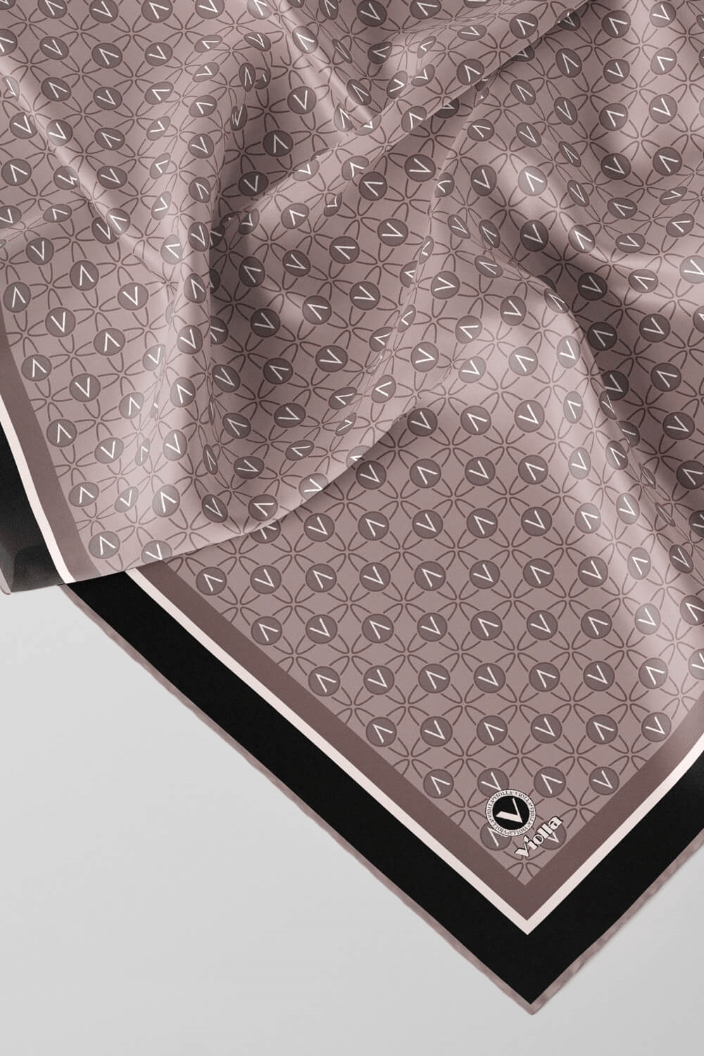 Twill V Desenli Taş Renkli 90x90 Eşarp (İpek İçermez) Dikim Şekli : El Dikişi