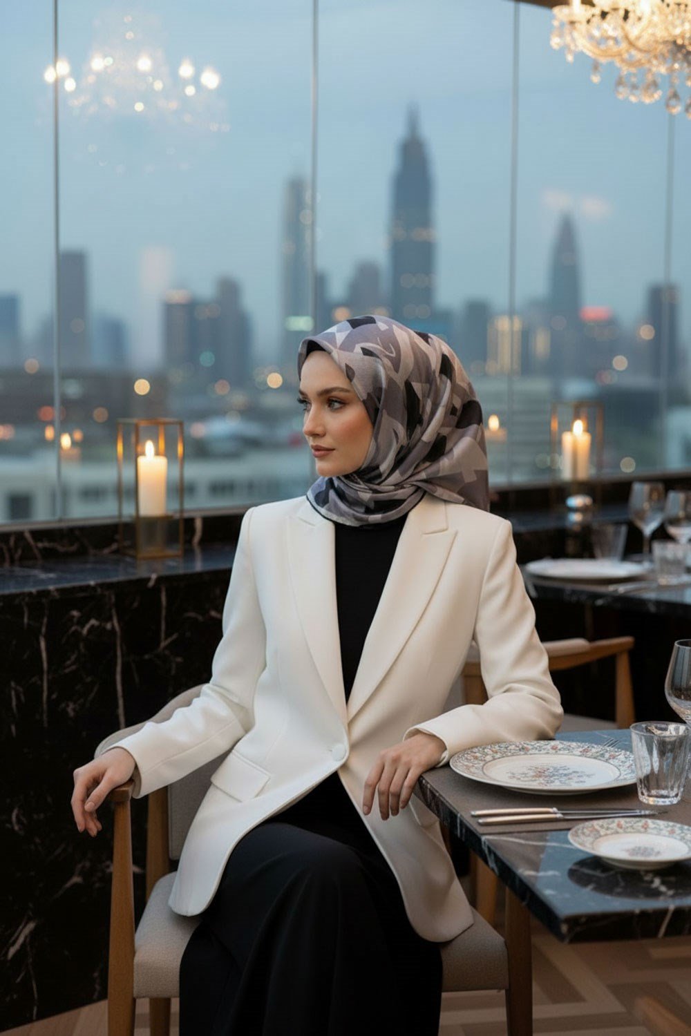 %100 Twill İpek Çiçek Desenli Mint Yeşili - Lila Renkli 90x90 Eşarp Dikim Şekli : El Dikişi