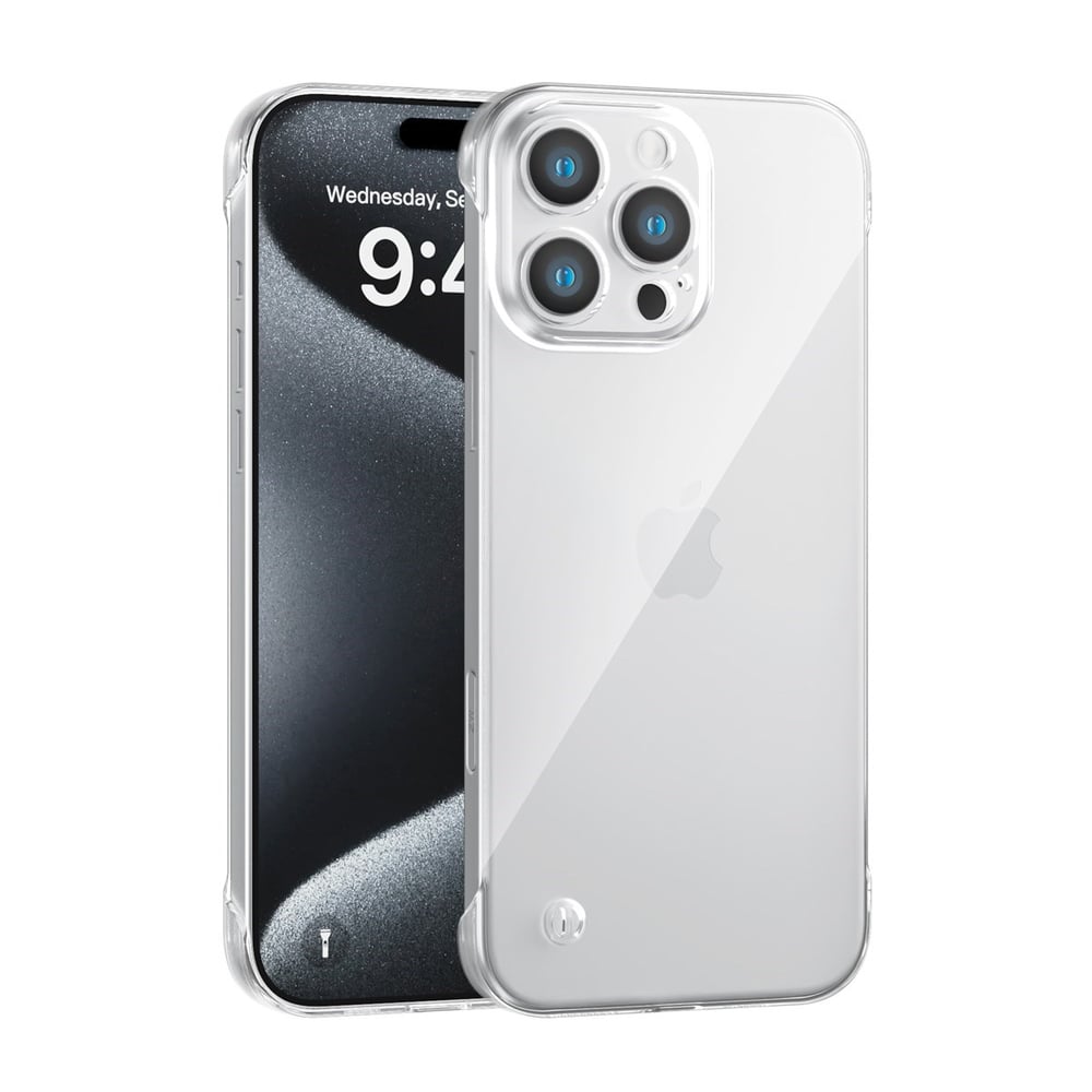 iPhone 16 Pro Uyumlu Kamera Korumalı Yanları Açık Sararmaz Sert Mika Şeffaf Kılıf