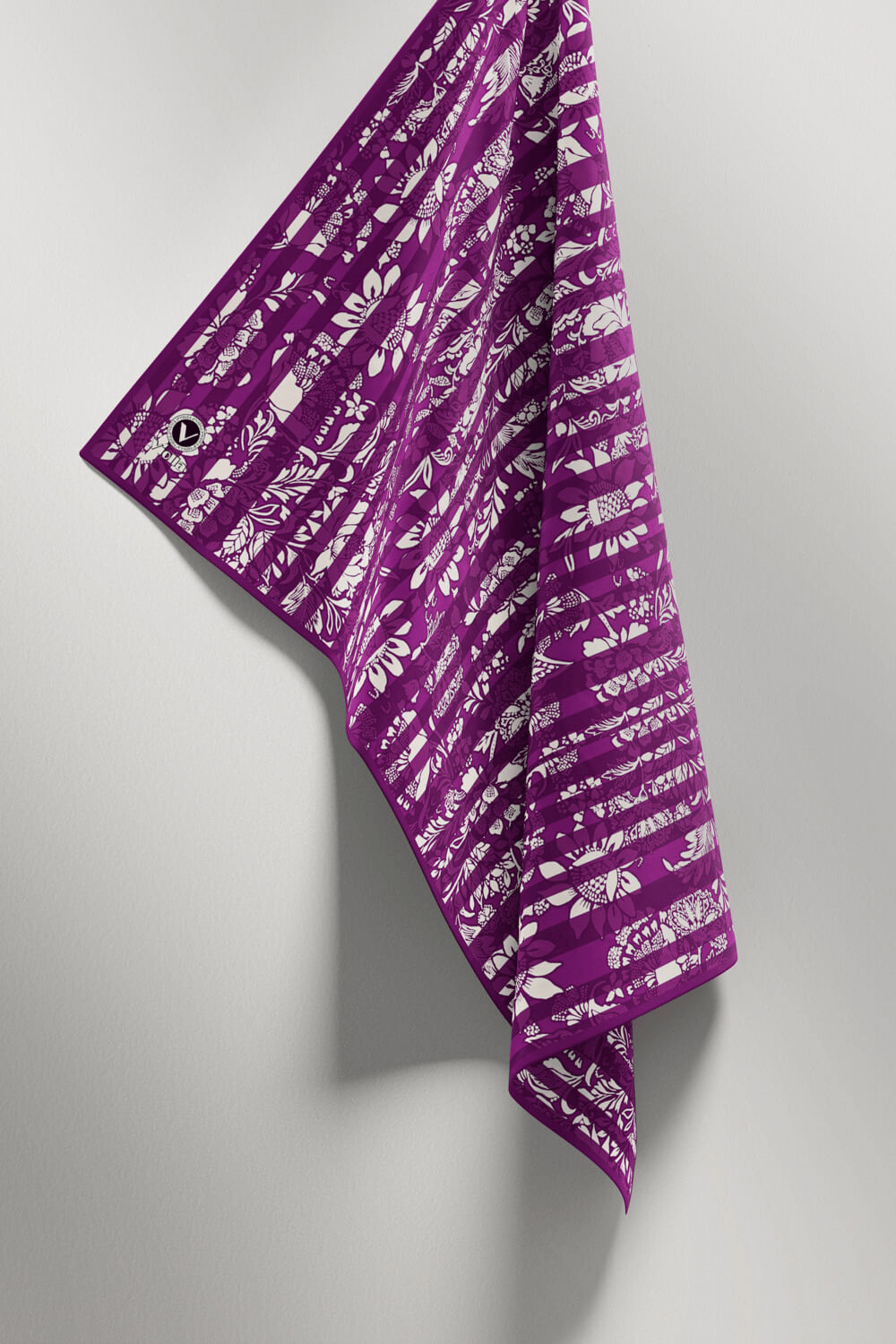 Twill Batik Şal Desenli Mürdüm Renkli 90x90 Eşarp (İpek İçermez) Kenar Dikiş Şekli El Dikişli
