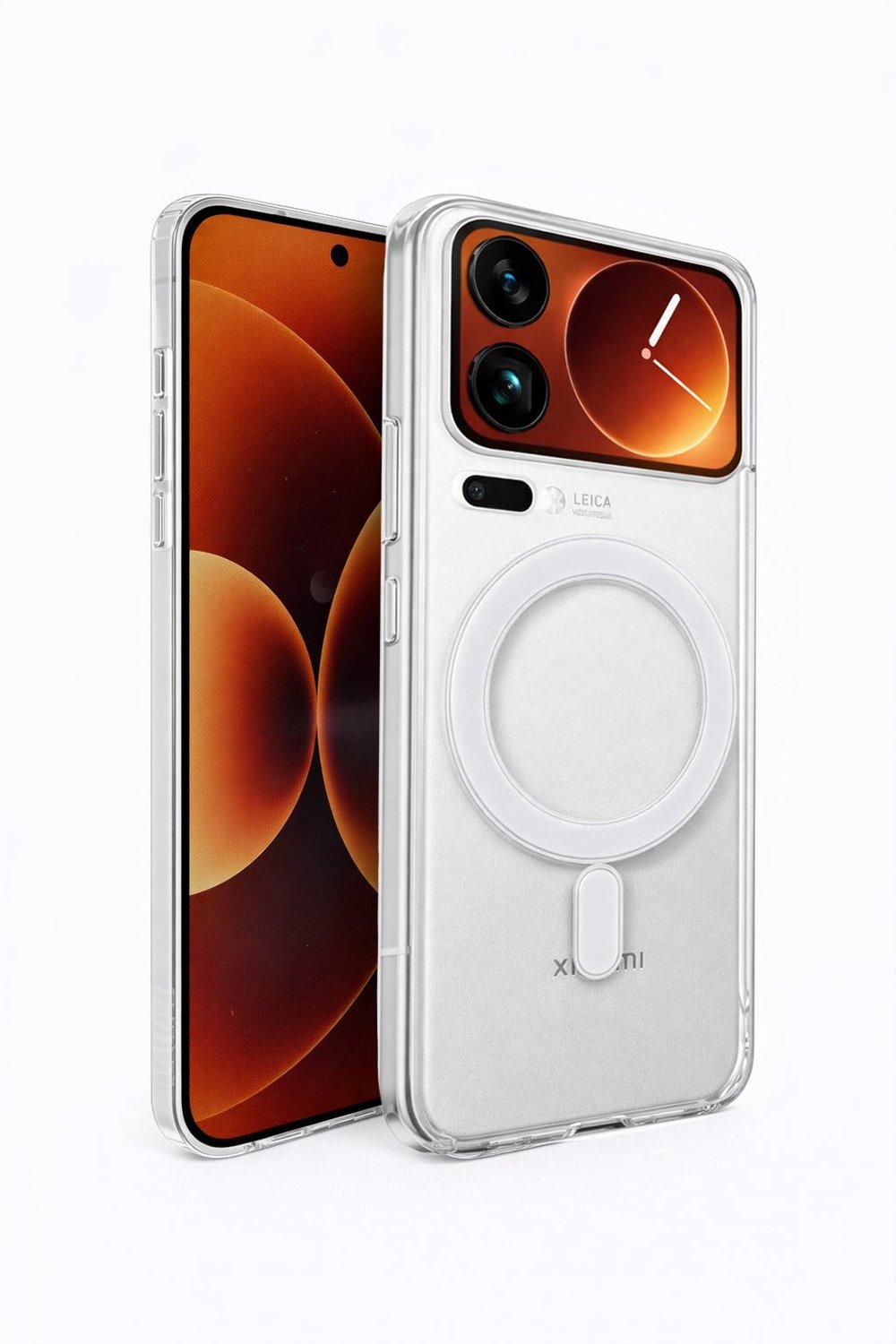 Redmi 17 Pro Max Uyumlu Kamera Korumalı Magsafe Wireless Şarj Özellikli Lüks Şeffaf Silikon Telefon Kılıfı