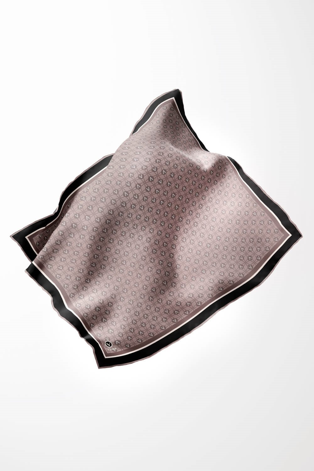 Twill V Desenli Taş Renkli 90x90 Eşarp (İpek İçermez) Dikim Şekli : El Dikişi