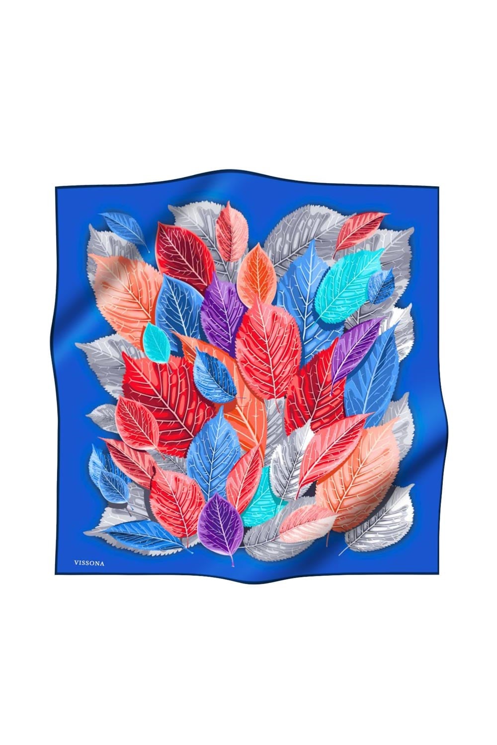 %100 İpek Kadın Desenli Bandana 80x80