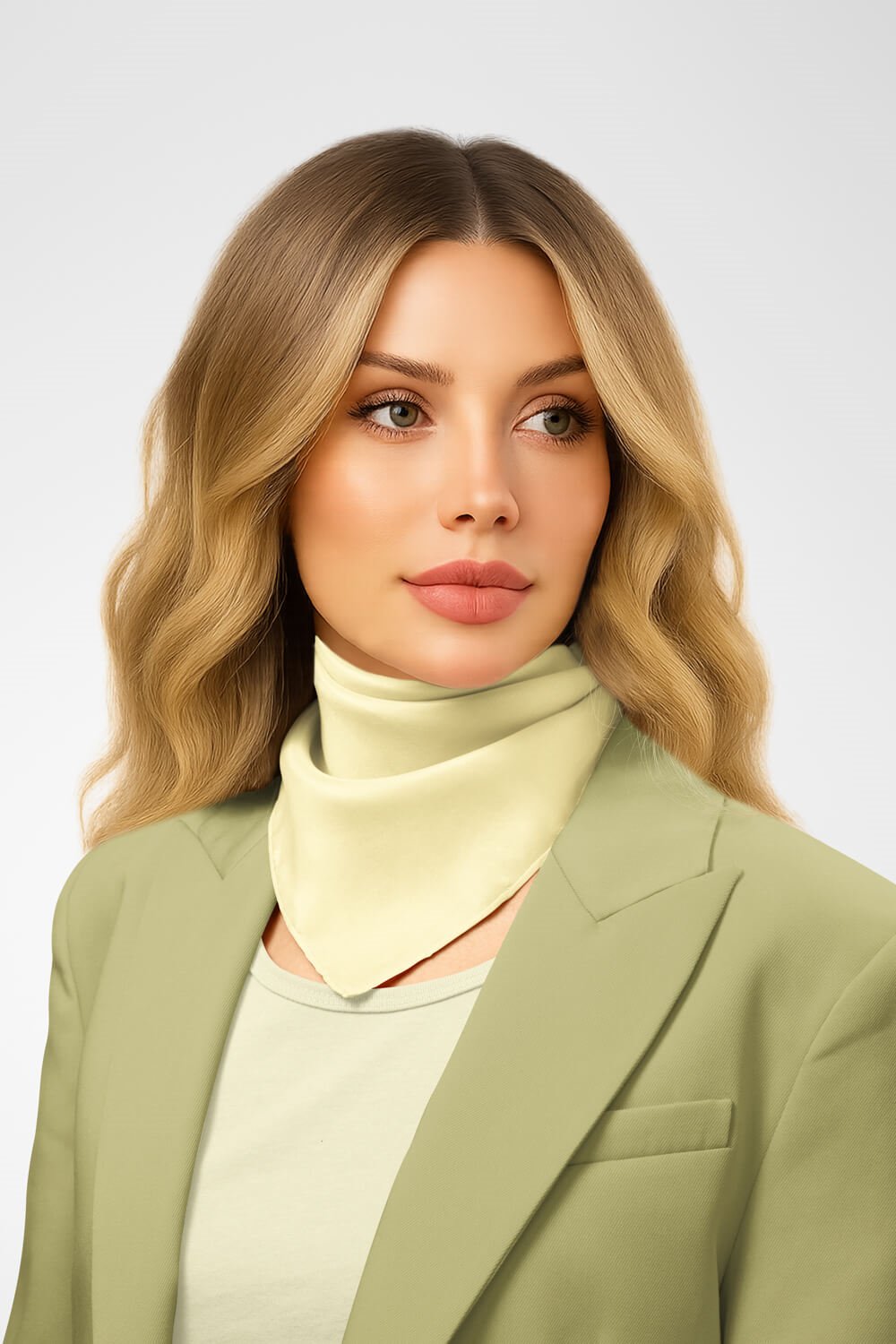 Şifon Limon Sarısı Bandana