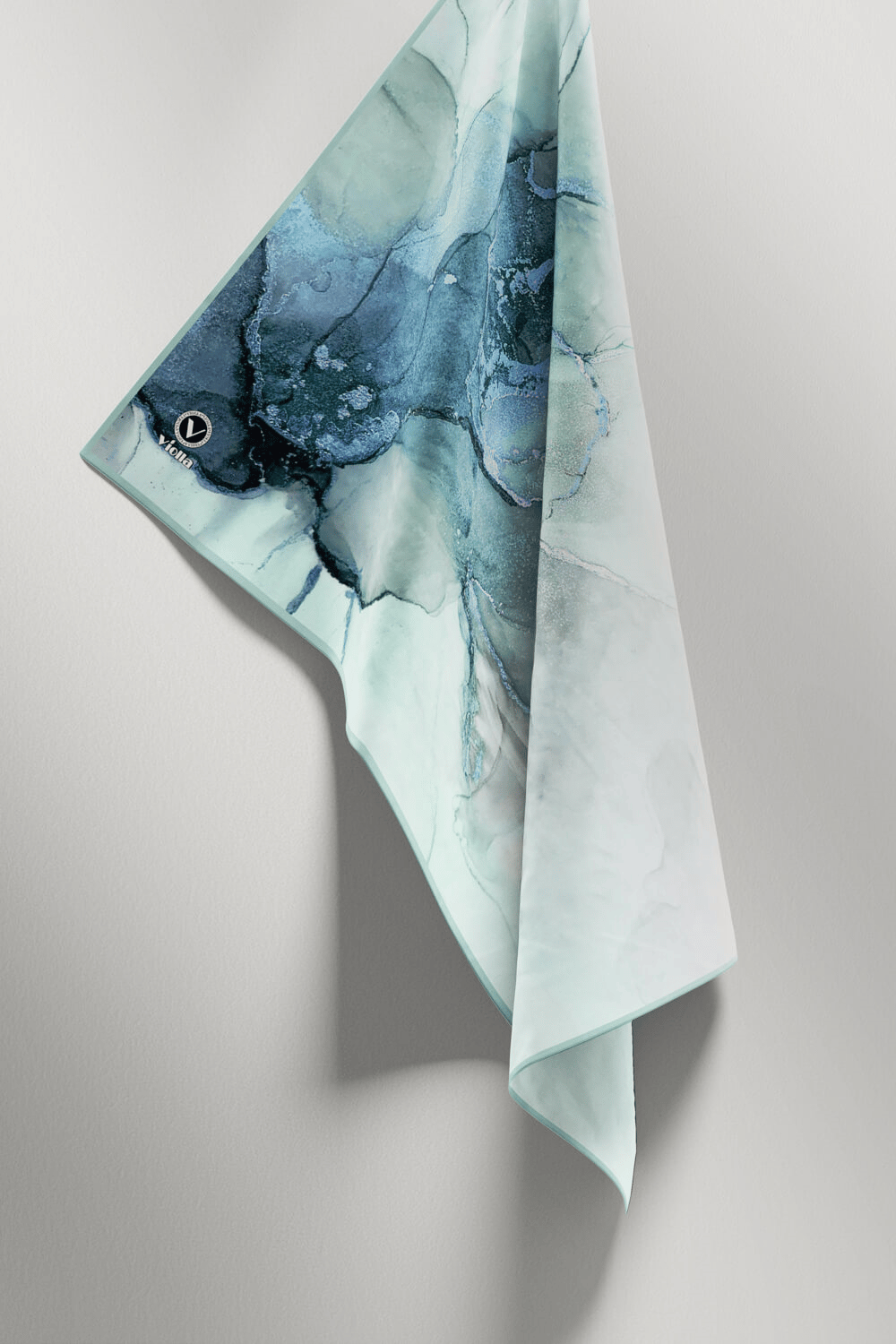 Twill Batik Desenli Mint Yeşili Renkli 90x90 Eşarp (İpek İçermez) Kenar Dikiş Şekli El Dikişli