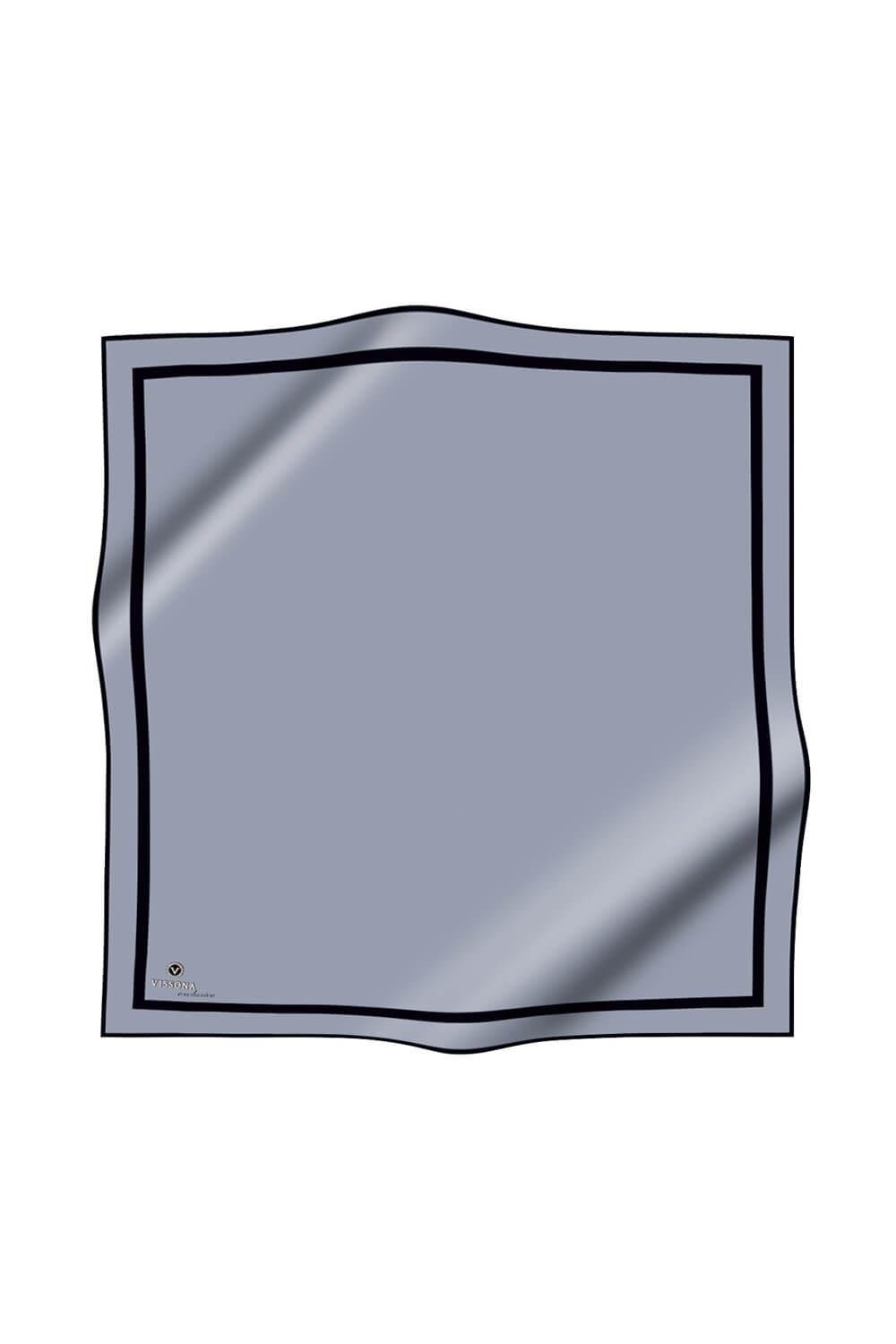 100% Twill İpek Düz Renk Bordür Desenli Gri Siyah Renkli Daha Tok Exclusive Serisi 90x90 Dikim Şekli : El Dikişi Eşarp