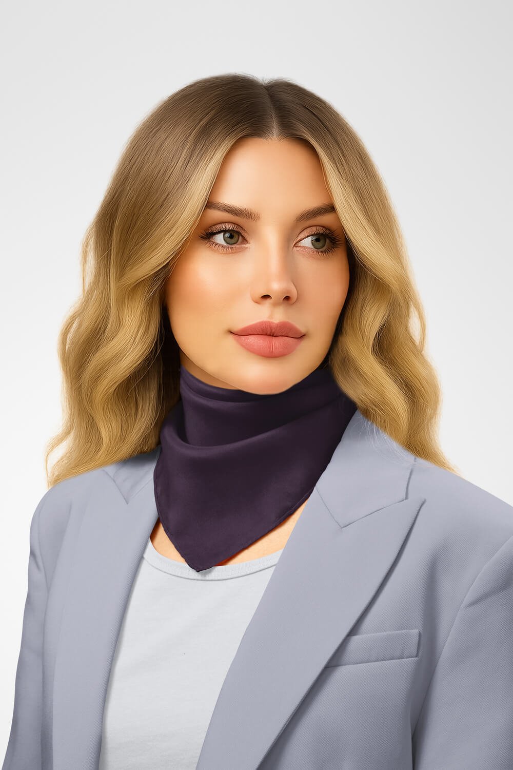 Şifon Leylak Bandana