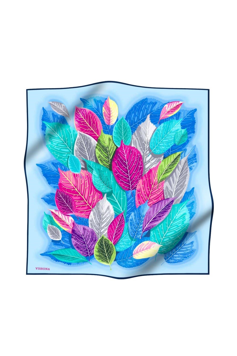 %100 İpek Kadın Desenli Bandana 80x80