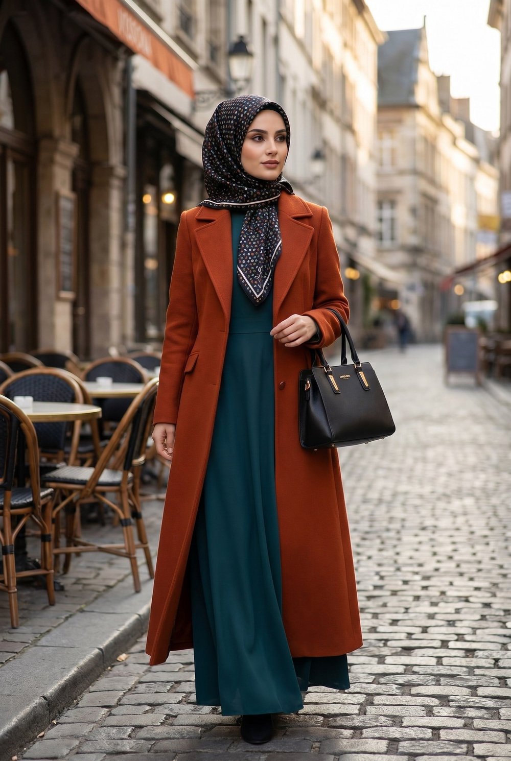 %100 Twill İpek Çıtır Desenli Siyah Renkli 90x90 Eşarp Dikim Şekli : El Dikişi