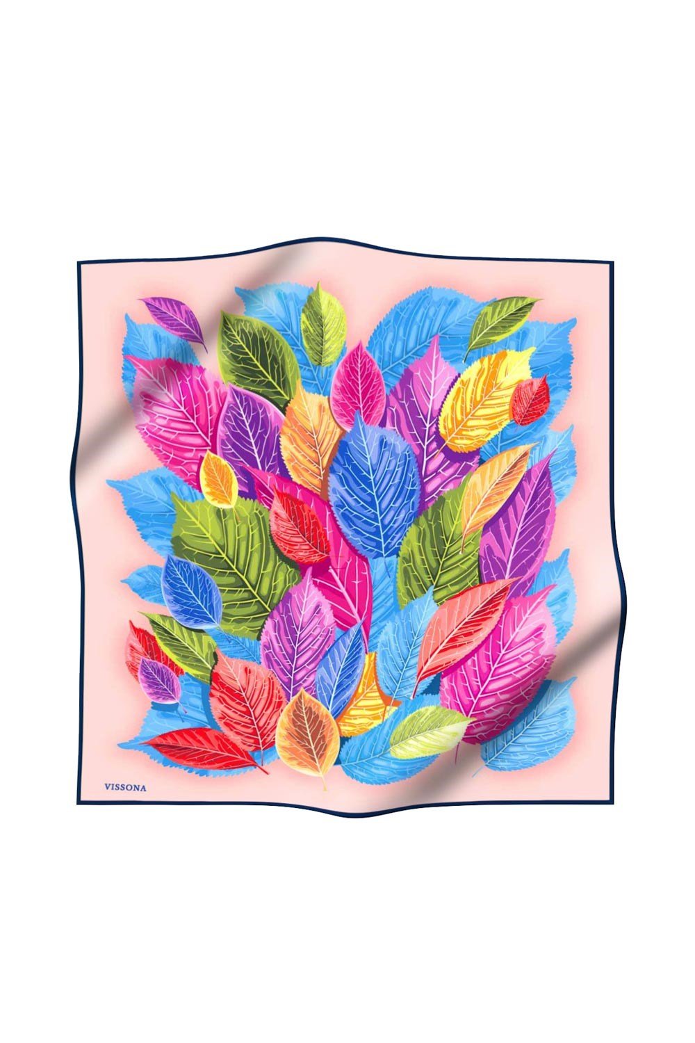 %100 İpek Kadın Desenli Bandana 80x80