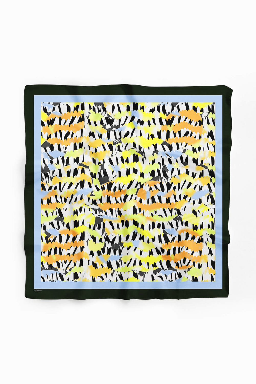 V39 Kadın Sarı Suluboya Desenli 50x50 Bandana HYL DG01281-22