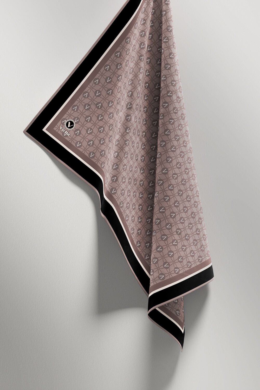 Twill V Desenli Taş Renkli 90x90 Eşarp (İpek İçermez) Dikim Şekli : El Dikişi