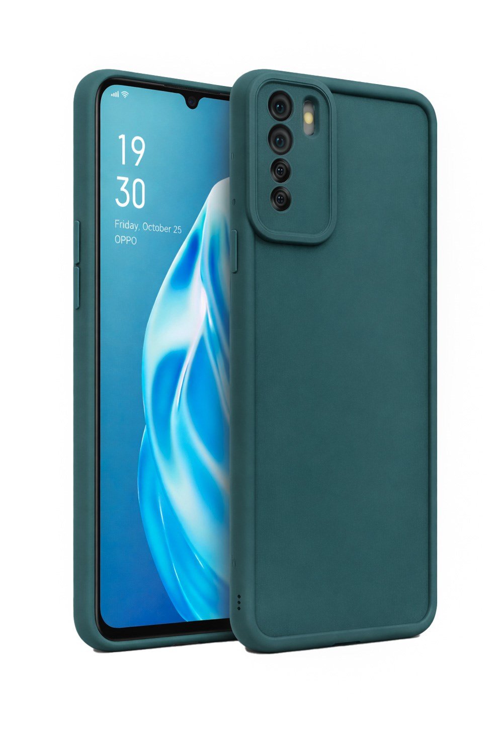 Oppo A91 4G Ve Oppo Reno 3 VE Oppo F15 Uyumlu Kamera Çıkıntılı Mat Silikon Telefon Kılıfı