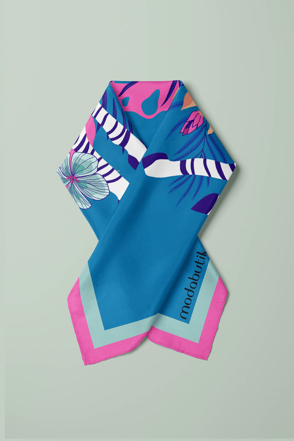 B26 Modabutik Zebra Desenli Bandana