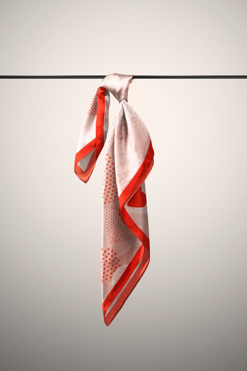Z20 Kadın Kalp Desenli Bandana 50x50 Pembe DG0266-22