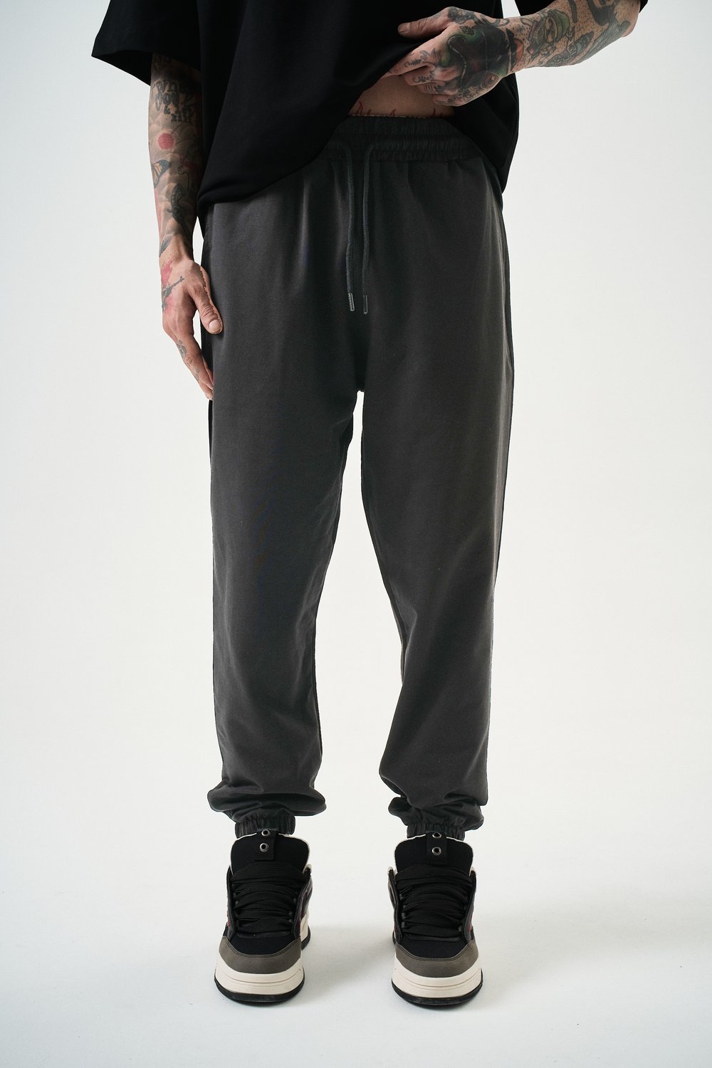 Erkek Basic Jogger Eşofman Altı Füme