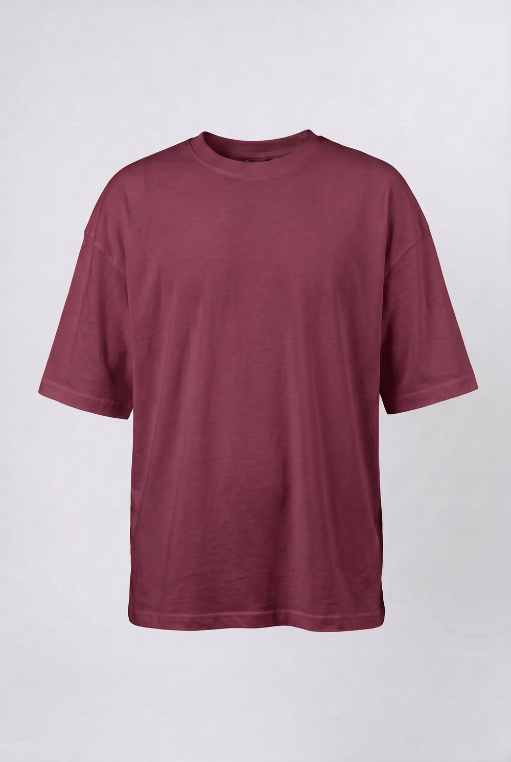 Erkek Basic Oversize T-Shirt Bordo