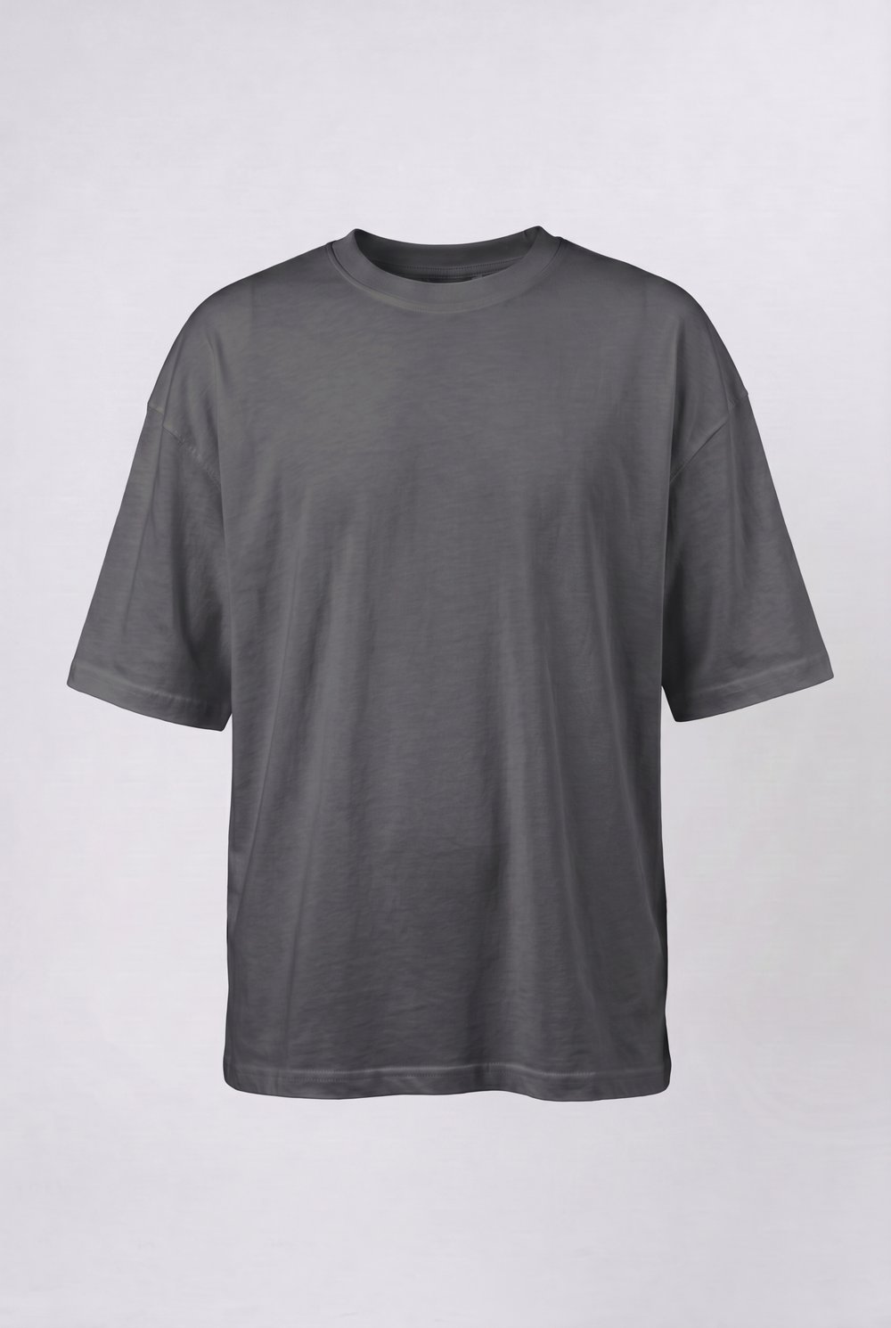 Erkek Basic Oversize T-Shirt Füme