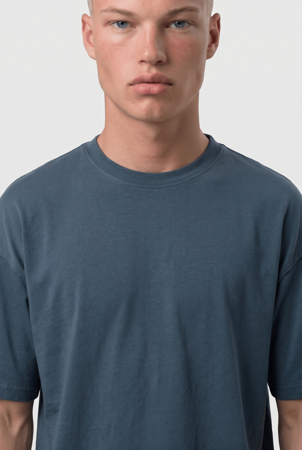 Erkek Basic Oversize T-Shirt Petrol